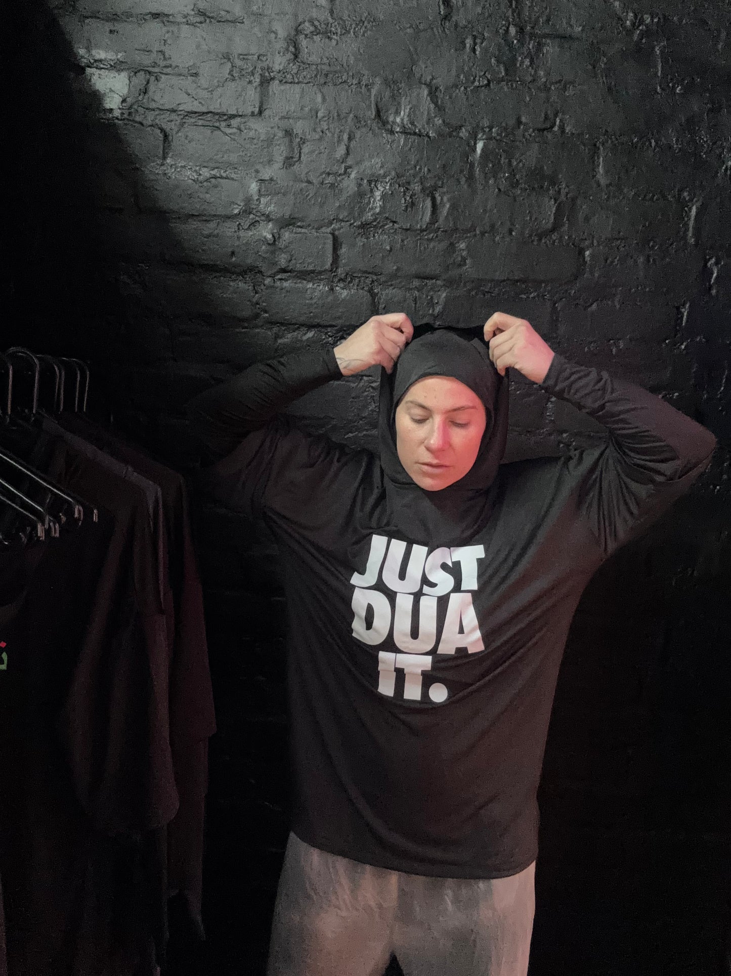 NASR Hooded Hijab T- "Just Dua it"
